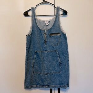 Vintage mini boho Jean dress size small